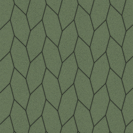 Тротуарная плитка СКОШЕННЫЙ ШЕСТИУГОЛЬНИК - Стандарт Зеленый