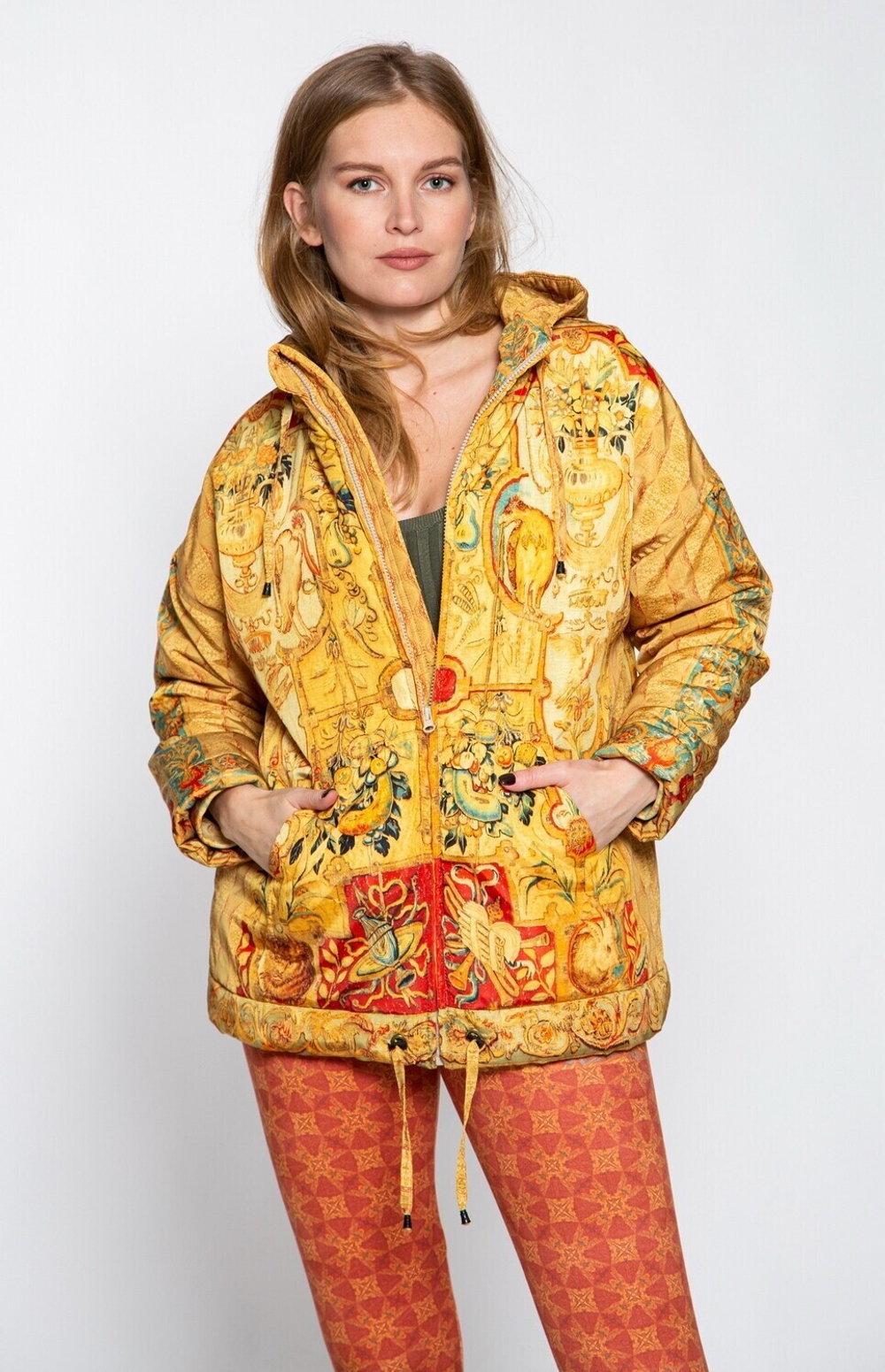 Куртка "Гротеск с птицами", по мотивам фламандской шпалеры 17 века из серии «Гротеск»