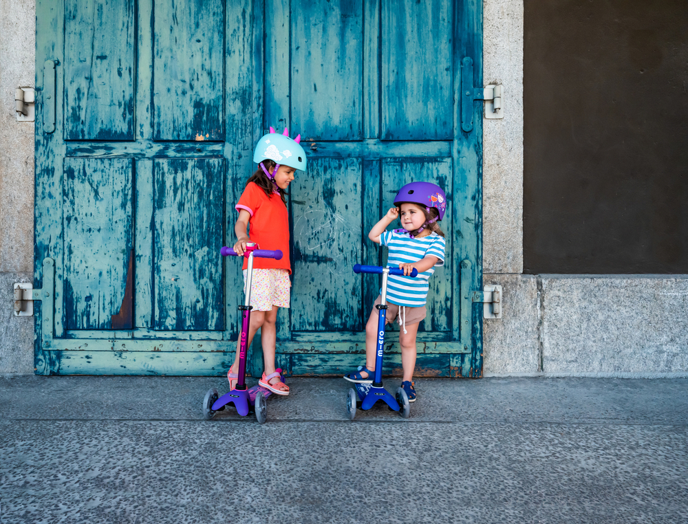 Самокат Mini Micro Deluxe LED Сиреневый/розовый