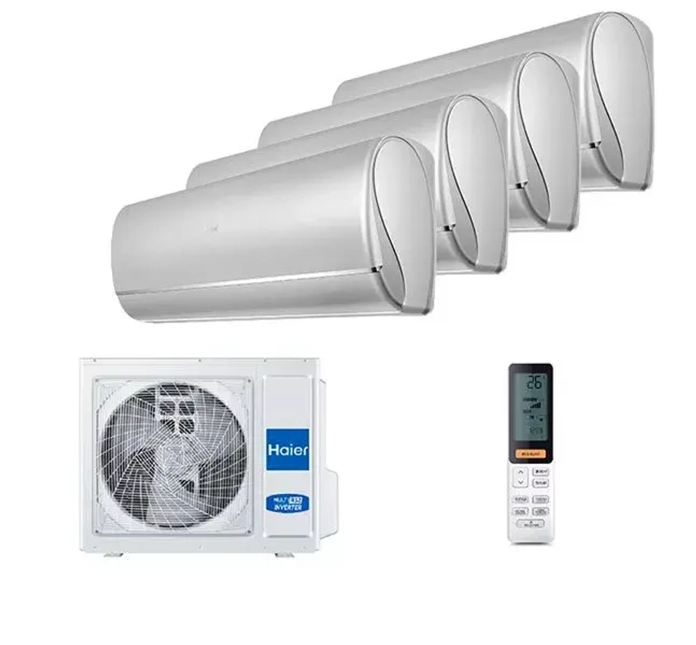 Мульти сплит-система Haier на 4 комнаты (25+25+25+25 кв.м.) JADE