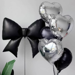 Шар Бант черный, сатин