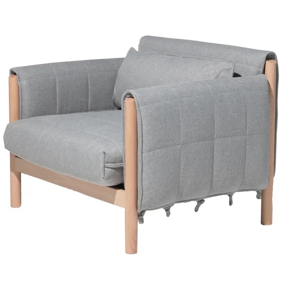 Кресло Hild серое в стиле джапанди, серый | Купить в Hallberg.ru