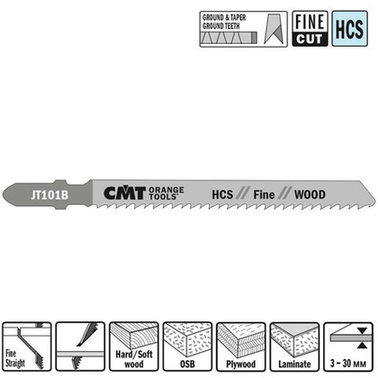 Пилка для лобзика по дереву CMT JT101B-5