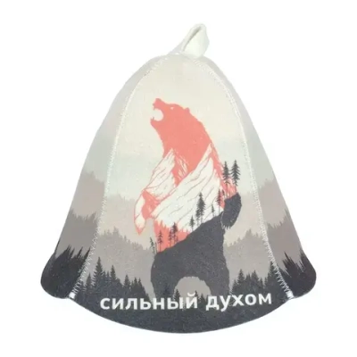 Шапка для бани и сауны «Сильный духом» «Банные штучки»