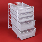 Полка универс, сталь, 7 секц, 43.5х54.5х75 см, Larvij, 06WH N