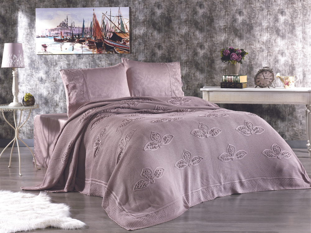 Плед 220x240 Grazie home Alegra лиловый