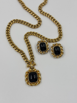 Комплект из клипс и кулона Christian Dior