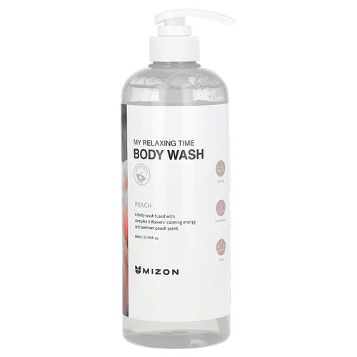 Mizon, My Relaxing Time, гель для душа, персик, 800 мл (27,05 жидк. унции)