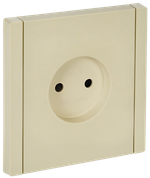 FORTE&PIANO Розетка 1-местная без заземления с защитными шторками винтовое крепление 10А FP417 ваниль IEK