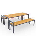 Стол уличный с лавками LÅNGBORDET Прямой