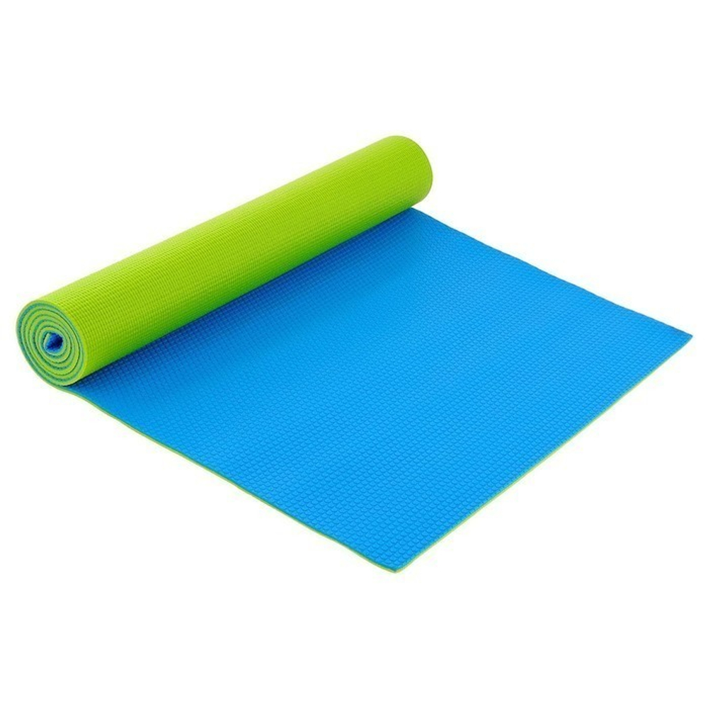 Коврик для йоги 173 х 61 х 0,6 см, двухцветный, цвета микс (Желтый)