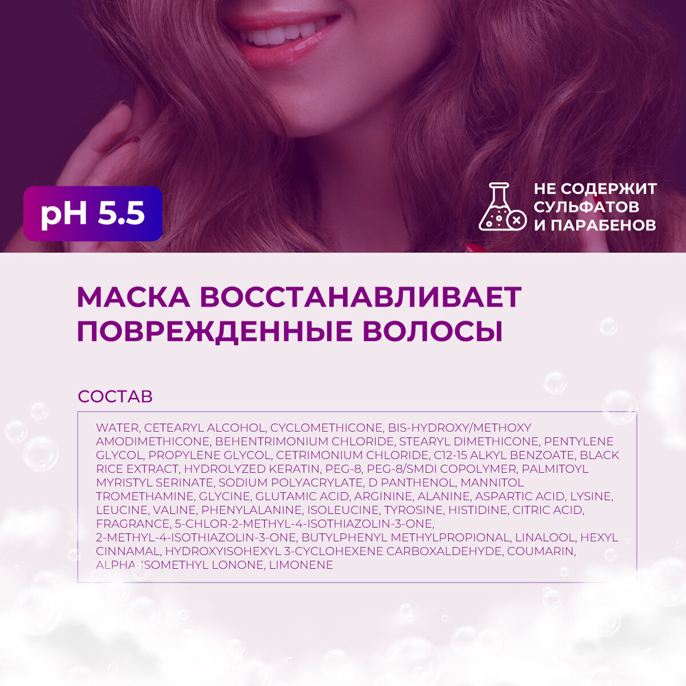 OLLIN MEGAPOLIS Маска на основе черного риса 500мл