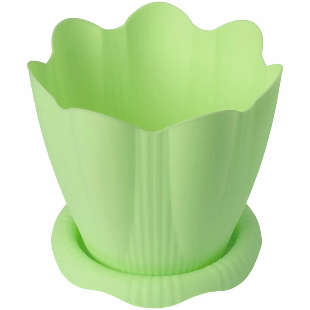 Горшок для цветов пластиковый 3л d-20см «Эдельвейс» с поддоном колор С192К