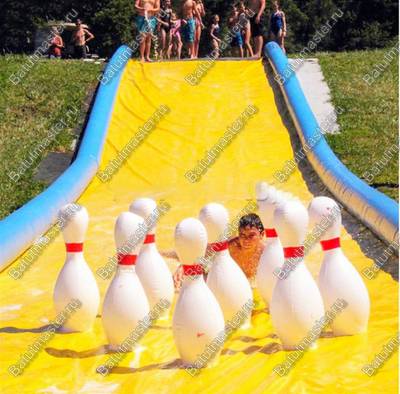 Водная горка без надувного дна, герметичная ТУРБО "Слайд", 25*4*0,5 м