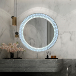 Зеркало с подсветкой Армада, 77 см (сенсорный выключатель, регулировка яркости, холодный свет 6000К)