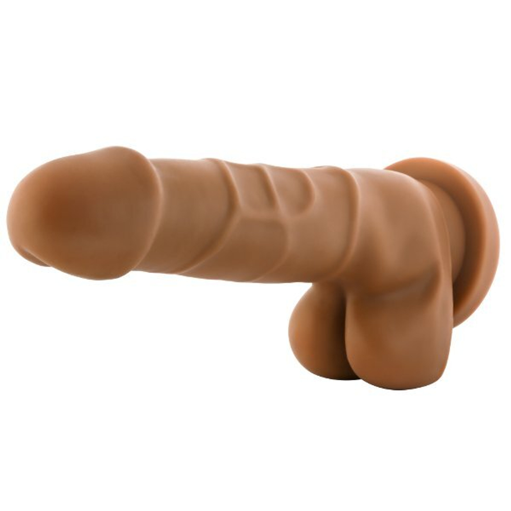 Фаллоимитатор-мулат Realistic Cock Basic 7 - 19,7 см. (Цвет: карамель (темно-бежевый))