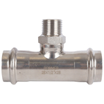ROMMER Тройник с НР 28x1/2" из нержавеющей стали прессовой