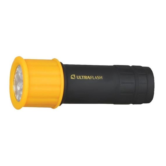 Ручной светодиодный фонарь Ultraflash Active от батареек 98х30 35 лм LED15001-B 10480