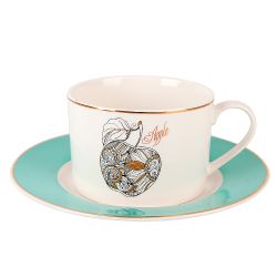 Набор чайный 4пр. " Apple&Pear" (2 персон) v=220мл (фарфор) (подарочная упаковка)