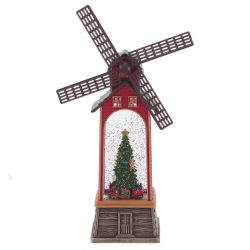 GAEM Изделие декоративное "Мельница" (подсвет, вьюга, муз, движ, AA х3 н/п +USB) L17 W10 H34 см
