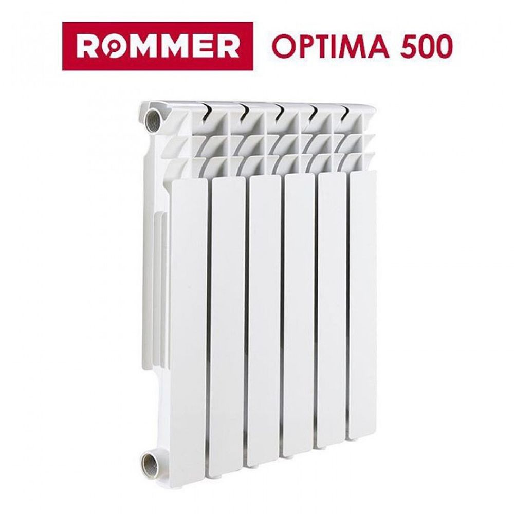 ROMMER Optima BM 500 11 секций радиатор биметаллический (RAL9016)
