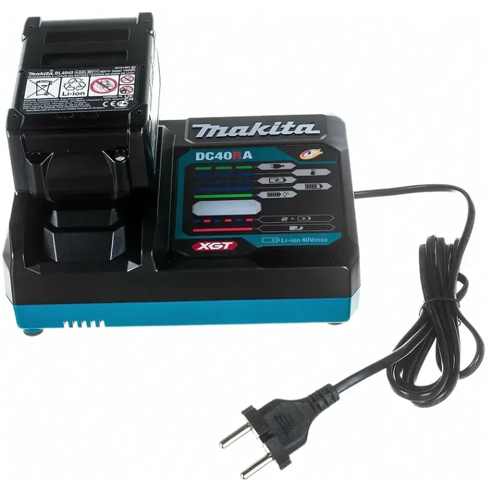 Makita GA004GM201 шлифмашина угловая ( 2 x 4 Ач, З/У)