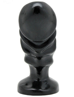 Рельефная анальная пробка (черный) 30х130 мм (Цвет: черный)