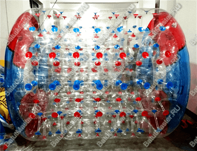 Аттракцион Водный роллер (Гидророллер) ПВХ «Красно-синий» 2*1.8*1.8 м