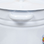 Кастрюля сталь, эмал, 12 л, с крыш, Сиб товары, С1624/.СГ*59/*59/.П/П*59/.С/.З/.СГ, в асс, индукц