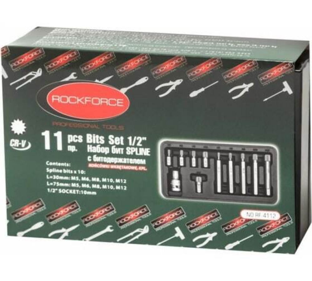 НАБОР БИТЫ ПОД КЛЮЧ ROCK FORCE 11ПР. RF-4112C