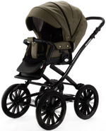 Детская коляска Adamex Chantal Retro Deluxe 2 в 1 C-SA21 (ХАКИ КОЖА)