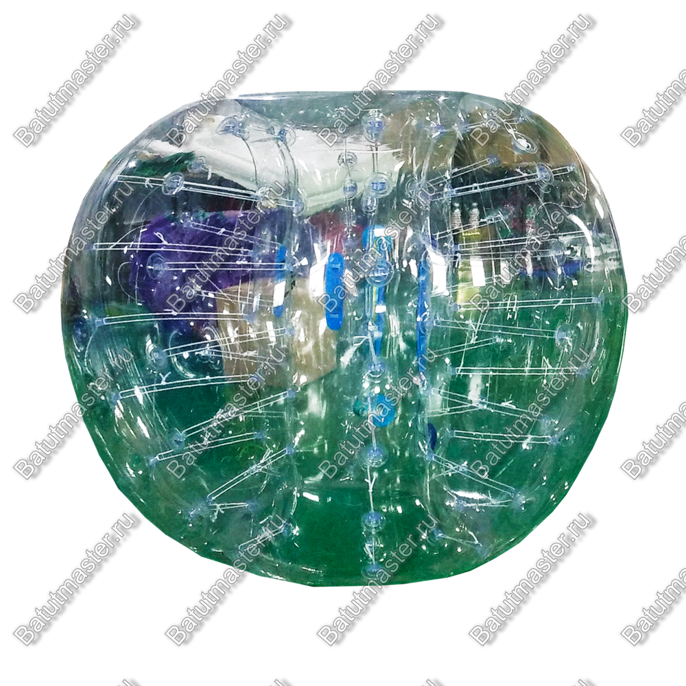 Бампербол ТПУ, диаметр 1 м, с синими держателями