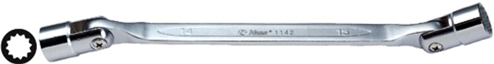 Ключ торцевой двухсторонний, 1142M18X19, Hans