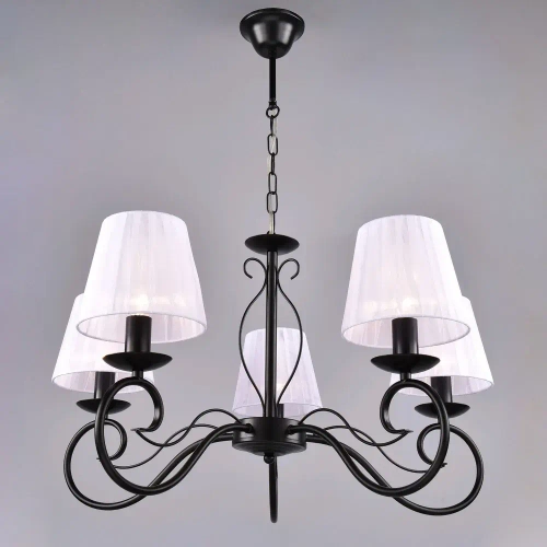 Люстра подвесная для спальни и гостиной РОССВЕТ "Танго" РС20945 BK/5P