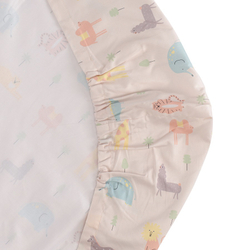 Простыня детская круглая на резинке 75х75х20 Tkano Tiny world Animalia world