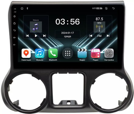 Магнитола для Jeep Wrangler 3 2010-2014 - FarCar DX3295M монитор 10" IPS на Android 13, 4+64Гб, CarPlay