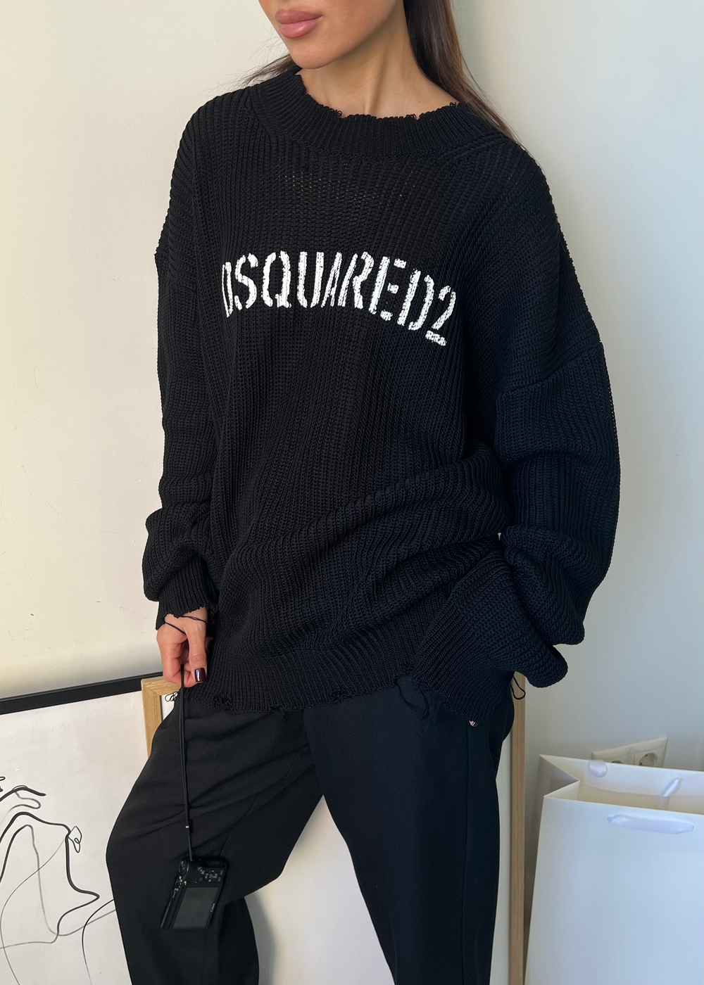 Хлопковый свитер Dsquared2, XXL