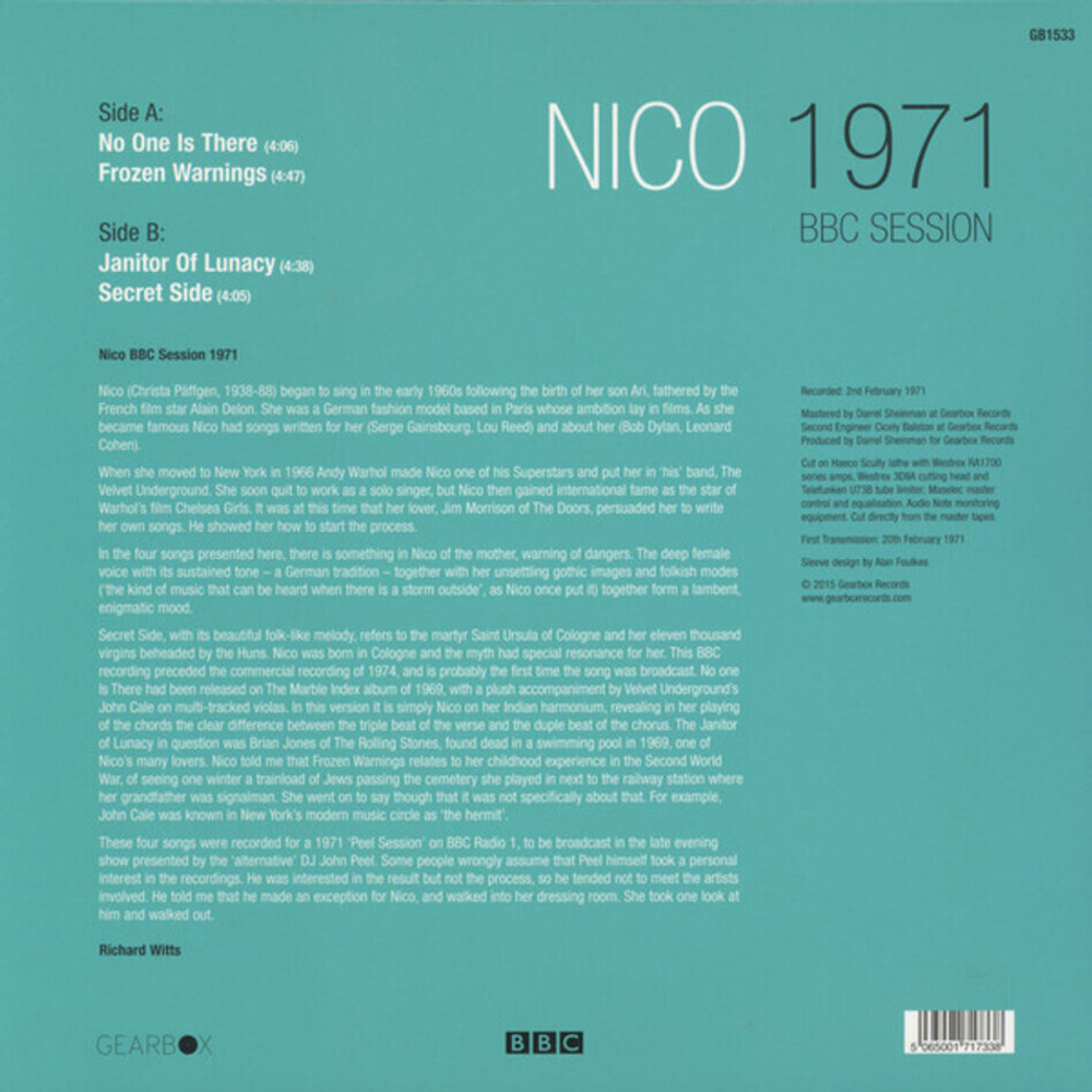 Nico / BBC Session 1971 (12" Vinyl EP)