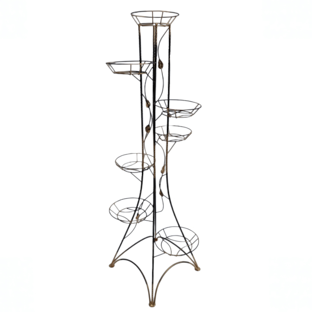 Стойка для цветов напольная "Береза" на 7 горшков (витая), металл М0000135