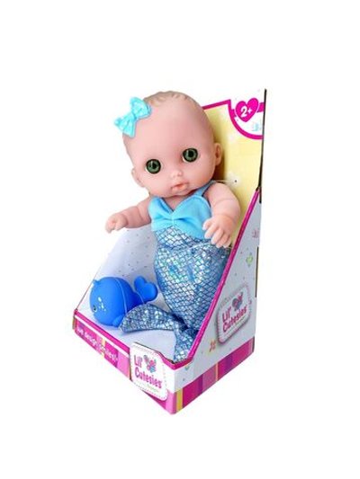 Кукла пупс для девочки виниловый Биби русалка 21см (16994B)