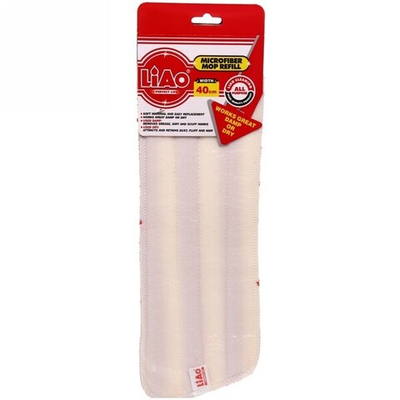 Сменная насадка для швабры «Liao» микрофибра 40х12 см R130002 липучка