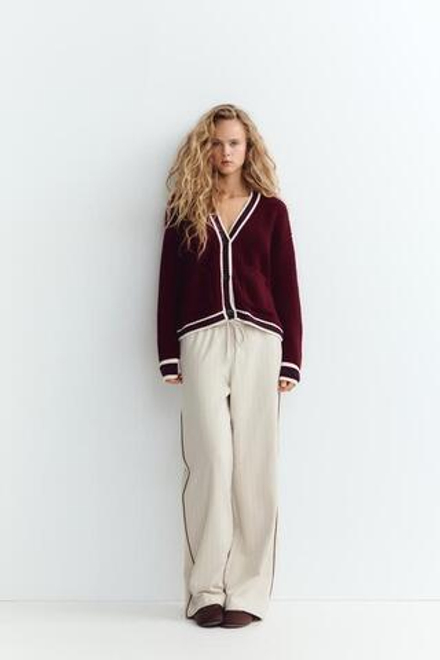 ZARA БРЮКИ В ТОНКУЮ ПОЛОСКУ, ЭКРЮ