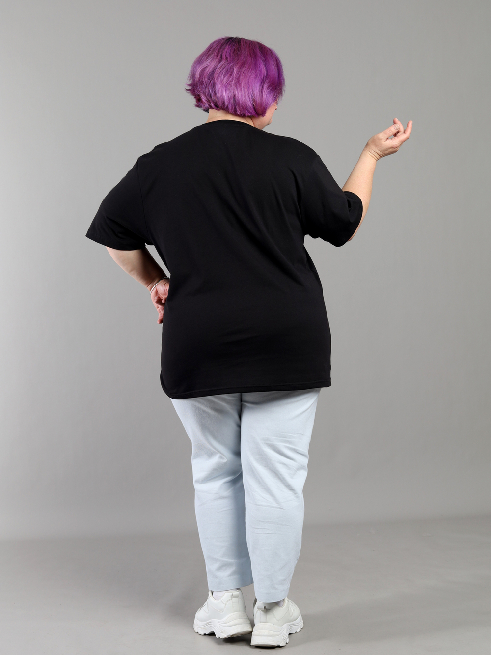 Футболка оверсайз с принтом длинная6