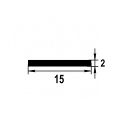 Штанга плоская Лука 15*2 ШПл 06.2000.502л золото