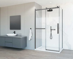 Душевой уголок Como Soft VSR-1CS1012CLGM, 1200*1000, вороненая сталь, стекло прозрачное, , шт
