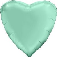 Сердце 19" Мятный, Сатин Agura