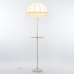 Citilux Базель CL407921T Торшер патина со столиком и бежевым абажуром