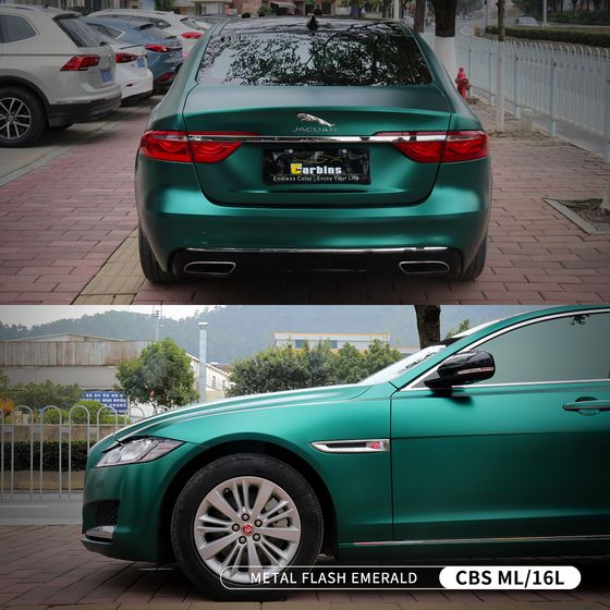 Пленка матовая зеленая Metal Flash Emerald Carbins