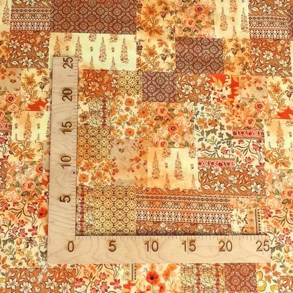 ОСЕННИЙ БУКЕТ В ПЭЧВОРК СТИЛЕ - 100% хлопок 3