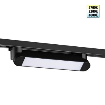 Светильник однофазный двухжильный трековый с переключ. цв. температуры 12W 2700К-4000К 359791 черный PORT Iter Novotech